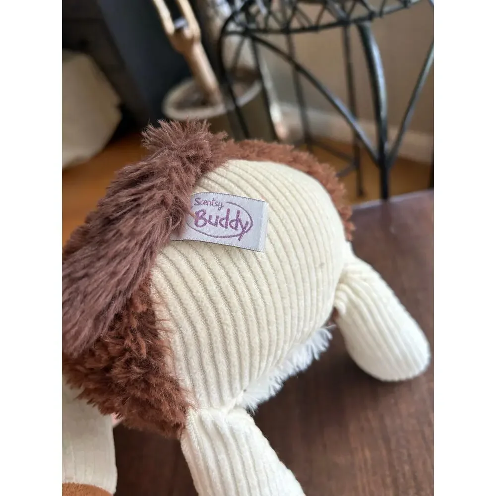 Scentsy Buddy 2010-2011 White & Brown Plush Dog Stuffed Animal